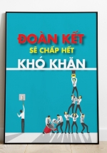 Tranh Canvas Treo Tường Đoàn Kết Sẽ Chấp Hết Khó Khăn