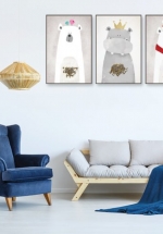 Tranh Canvas Treo Tường Gấu Tuyết