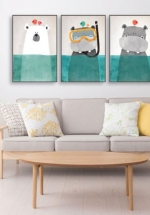Tranh Canvas Treo Tường Hà Mã Ngộ Nghĩnh