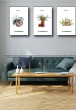 Tranh Canvas Treo Tường Hươu Nâu Cách Điệu