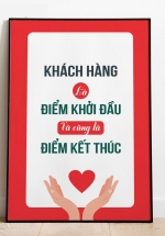 Tranh Canvas Treo Tường Khách Hàng Là Điểm Khởi Đầu Và Cũng Là Điểm Kết Thúc