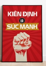 Tranh Canvas Treo Tường Kiên Định Là Sức Mạnh