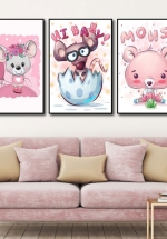 Tranh Canvas Treo Tường Những Chú Chuột Baby