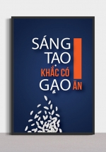 Tranh Canvas Treo Tường Sáng Tạo Khắc Có Gạo Ăn Mẫu 2