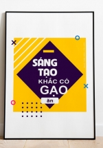 Tranh Canvas Treo Tường Sáng Tạo Khắc Có Gạo Ăn