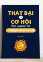 Tranh Canvas Treo Tường Thất Bại Là Cơ Hội Để Bắt Đầu Lại Một Cách Thông Minh Hơn