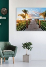 Tranh Đồng Hồ Con Đường Hoàng Hôn (40x60cm)