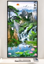 Tranh Thác Phong Thủy Khổ Dọc – NS2586