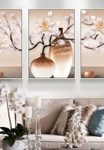 Tranh Treo Tường Bình Hoa Nghệ Thuật 09 (3 tấm 40×60 cm)