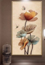 Tranh Treo Tường Cánh Hoa Trang Đài (38×75 cm)
