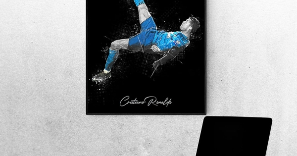Tranh Treo Tường Cầu Thủ Bóng Đá Cristiano Ronaldo Mẫu 23
