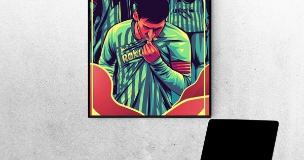 Tranh Treo Tường Cầu Thủ Bóng Đá Lionel Messi Mẫu 10