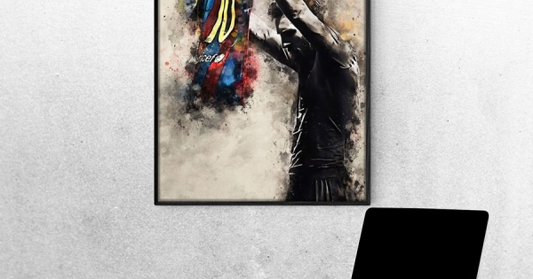 Tranh Treo Tường Cầu Thủ Bóng Đá Lionel Messi Mẫu 11