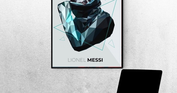 Tranh Treo Tường Cầu Thủ Bóng Đá Lionel Messi Mẫu 20
