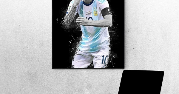 Tranh Treo Tường Cầu Thủ Bóng Đá Lionel Messi Mẫu 21