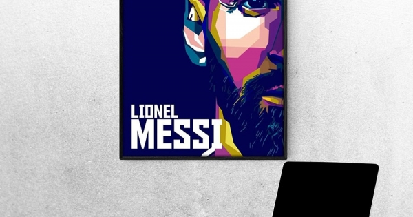 Tranh Treo Tường Cầu Thủ Bóng Đá Lionel Messi Mẫu 7