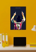 Tranh Treo Tường Cầu Thủ Bóng Đá Ronaldinho Mẫu 02
