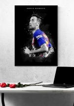 Tranh Treo Tường Cầu Thủ Bóng Đá Sergio Busquets