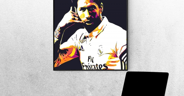 Tranh Treo Tường Cầu Thủ Bóng Đá Sergio Ramos Mẫu 03