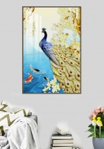 Tranh Treo Tường Chim Công Và Cá Chép (40×60 cm)