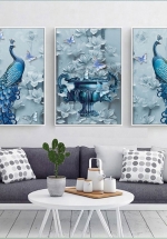 Tranh Treo Tường Chim Công Khoe Sắc 6