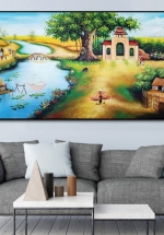 Tranh Treo Tường Cổng Làng Gốc Đa