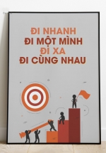 Tranh Treo Tường Đi Nhanh Đi Một Mình Đi Xa Đi Cùng Nhau