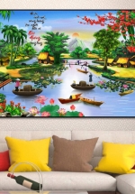 Tranh Treo Tường Dòng Sông Quê Hương