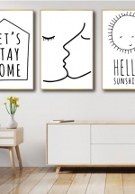 Tranh Treo Tường Hello Sunshine (3 Tấm 37x25x3 cm)