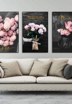 Tranh Treo Tường Hoa Mẫu Đơn Hồng 3