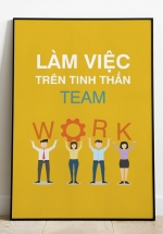 Tranh Treo Tường Làm Việc Trên Tinh Thần Teamwork