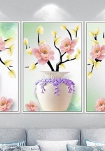 Tranh Treo Tường Lọ Hoa Mẫu Đơn Sang Trọng