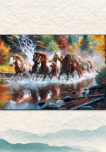 Tranh Treo Tường Ngựa Phi Nước Đại 4 (40x70cm)