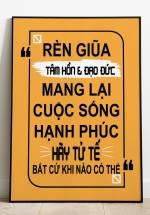 Tranh Treo Tường Rèn Giũa Tâm Hồn Và Đạo Đức Mang Lại Cuộc Sống Hạnh Phúc Hãy Tử Tế Bất Cứ Khi Nào Có Thể