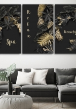 Tranh Treo Tường Spa Bí Ẩn (3 Tấm 37x25x3 cm)