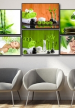 Tranh Treo Tường Spa Xanh Mát