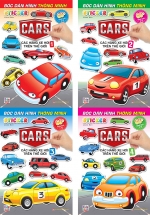 Combo Bóc Dán Hình Sticker Thông Minh – Cars: Các Hãng Xe Hơi Trên Thế Giới (Bộ 4 Cuốn)