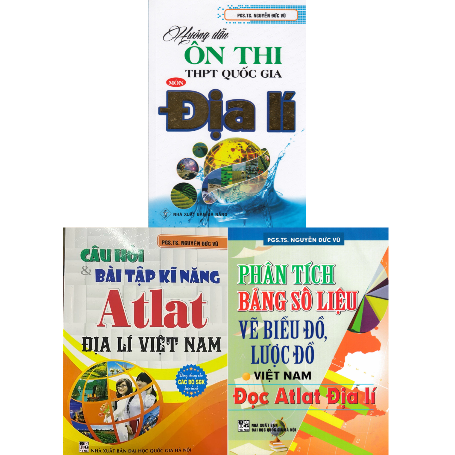 Combo Hướng Dẫn Ôn Thi THPT Quốc Gia Môn Địa Lí + Câu Hỏi Và Bài Tập Kĩ Năng Atlat Địa Lí Việt Nam + Phân Tích Bảng Số Liệu Vẽ Biểu Đồ, Lược Đồ Việt Nam – Đọc Atlat Địa Lí