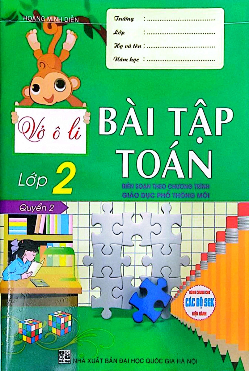 Vở Ô Li Bài Tập Toán Lớp 2 – Quyển 2 (Biên Soạn Theo Chương Trình GDPT Mới)
