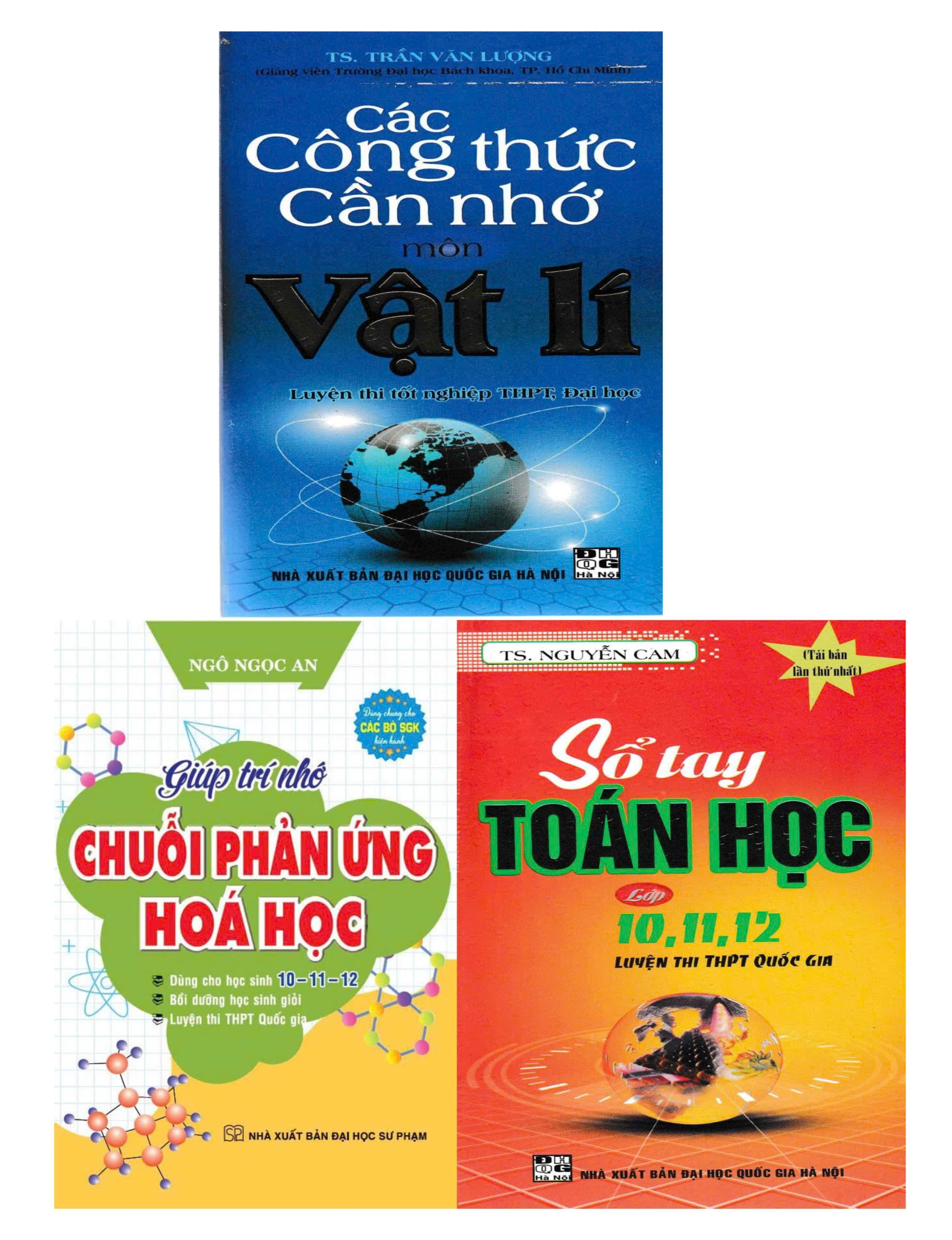 Combo Sổ Tay Toán Học Lớp 10-11-12 Luyện Thi THPT Quốc Gia + Các Công Thức Cần Nhớ Môn Vật Lí + Giúp Trí Nhớ Chuỗi Phản Ứng Hóa Học (Bộ 3 Cuốn)