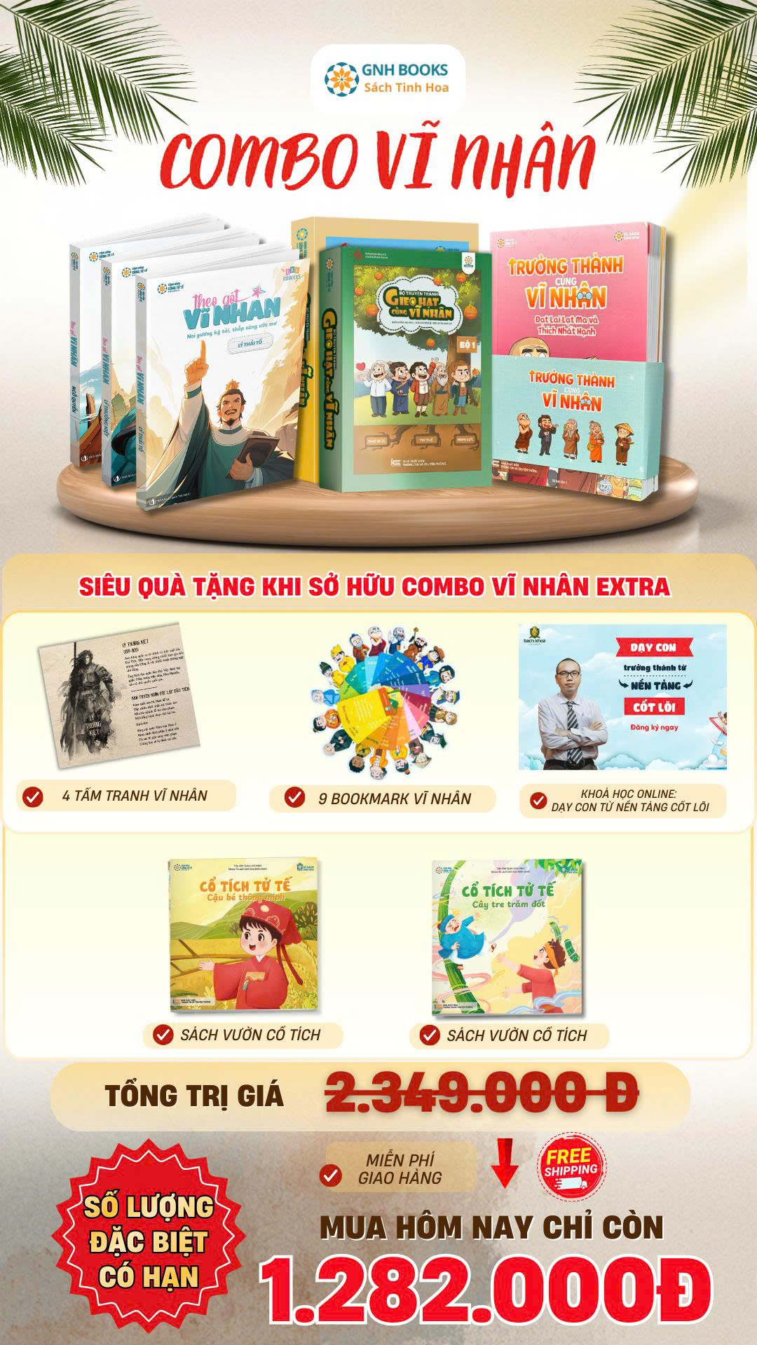 Combo Vĩ nhân: 2 Bộ Gieo hạt vĩ nhân+Theo gót vĩ nhân+Trưởng thành vĩ nhân