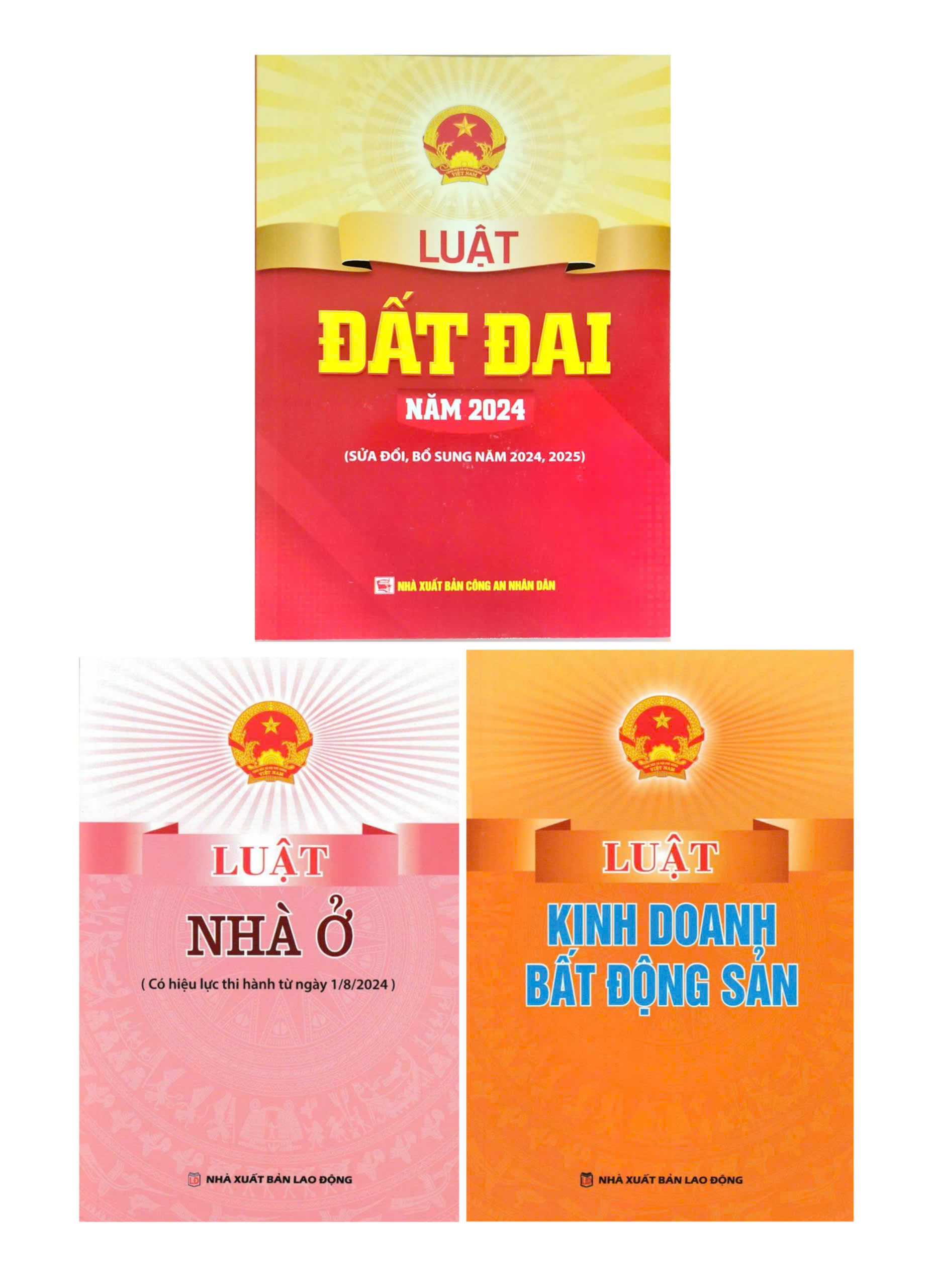 Combo Luật Đất Đai + Luật Nhà Ở + Luật Kinh Doanh Bất Động Sản (DH) (Bộ 3 Cuốn)